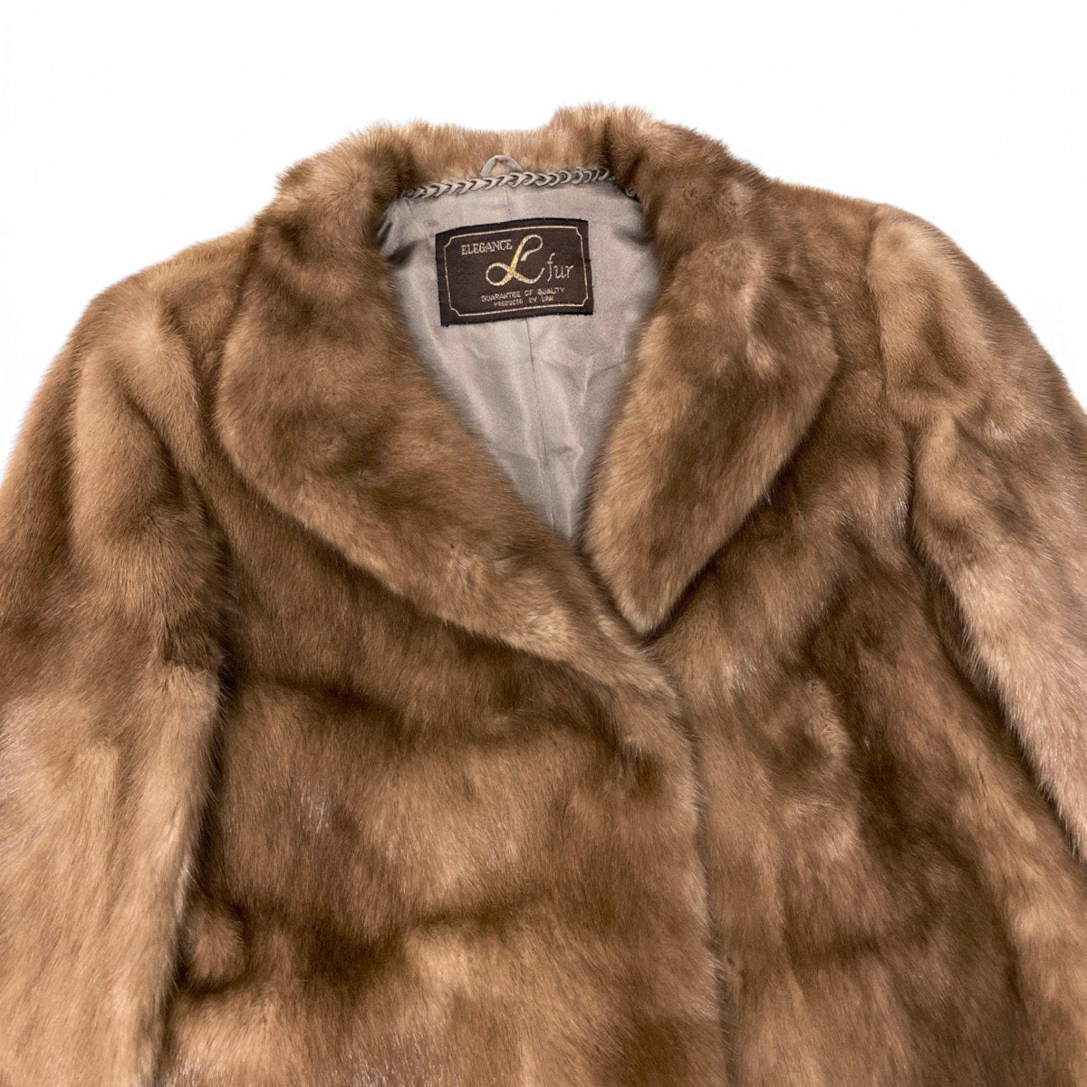 26h19 ELEGANCE FUR パステルミンク ミンクコート 毛皮コート 9 ライトブラウン ミンクファー Mink Fur Coatu02t