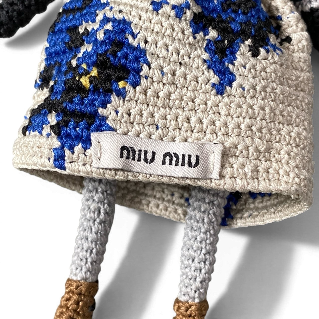 d9 miu miu ミュウミュウ テクニカルヤーン トリック キーホルダー バッグチャーム アーカイブルック クロシェ風トリックk02i