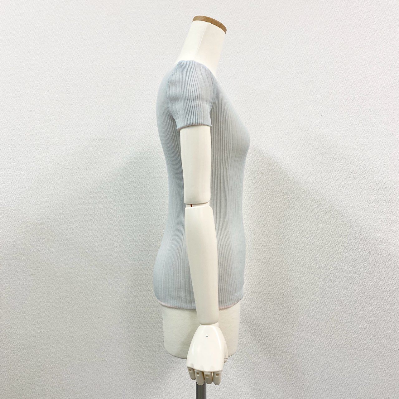 64a15 【美品】CHANEL シャネル P38434 2010年 フロントココマーク リバーシブル タイトニット 半袖ニット サイズ34 レディース 春夏用 トップスta1