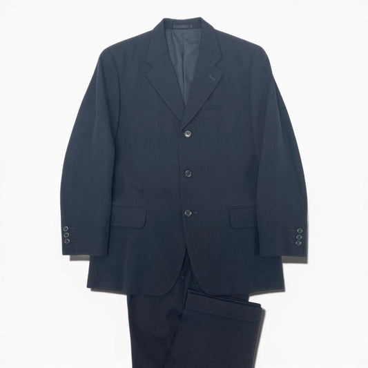 22l28 issey miyake イッセイミヤケ セットアップスーツ シングルスーツ 3B テーラードジャケット タックパンツ メンズ 紳士服 サイズ4 ネイビー ウール100％o07t