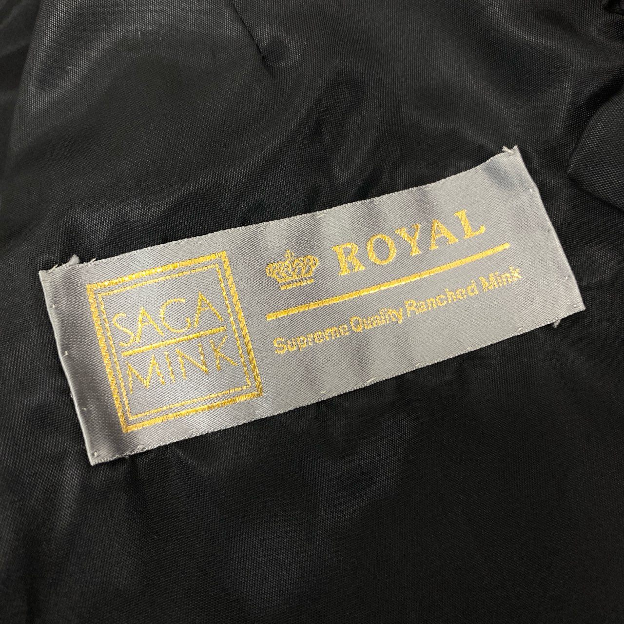 87L17 POLA amian SAGA MINK ROYAL サガミンクロイヤル 金サガ ダークミンク ファーコート サイズF ブラック 最高級本毛皮 MINK FUR ポケット有t18r