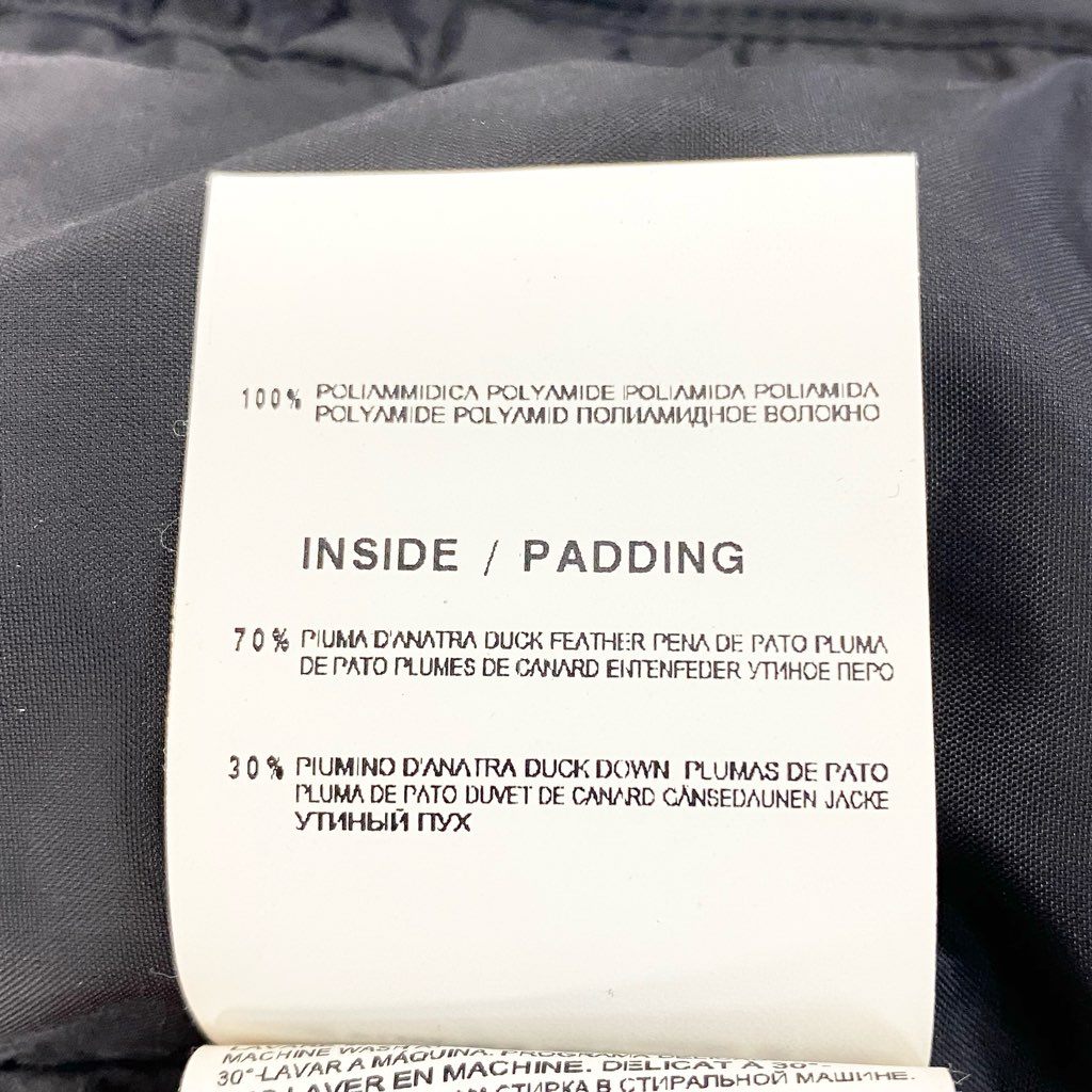 81L15 ARMANI JEANS アルマーニ ジーンズ ダウンジャケット ブルゾン アウター 袖ワッペン XL ブラック メンズ 男性用u02t