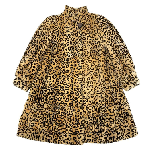 16l27 GRES グレ シェアードファー レオパード柄 ロングコート サイズF 本毛皮 LEOPARD FUR COAT ヒョウ柄t18r