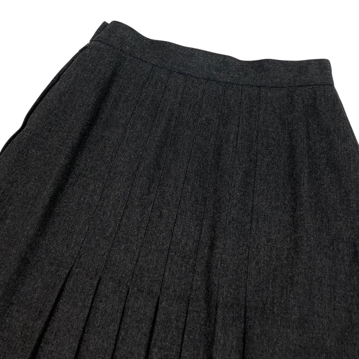 Ch11 CHANEL 1994AW プリーツスカート ミニスカート 38サイズ グレー ウール100％ レディース 女性用k02i