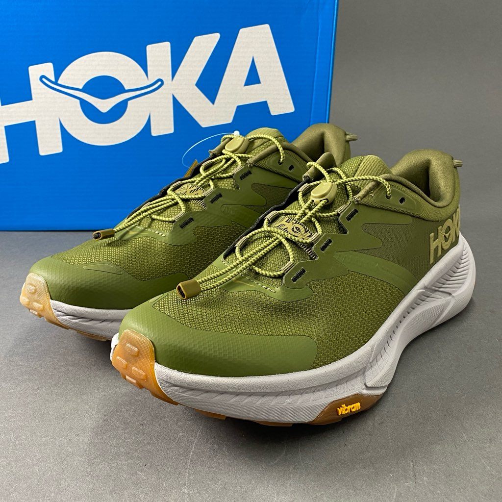 8f6 《未使用保管品》 HOKA ONEONE ホカオネオネ M TRANSPORT トランスポート スニーカー 1123153 28cm グリーン シューズ タグ付き