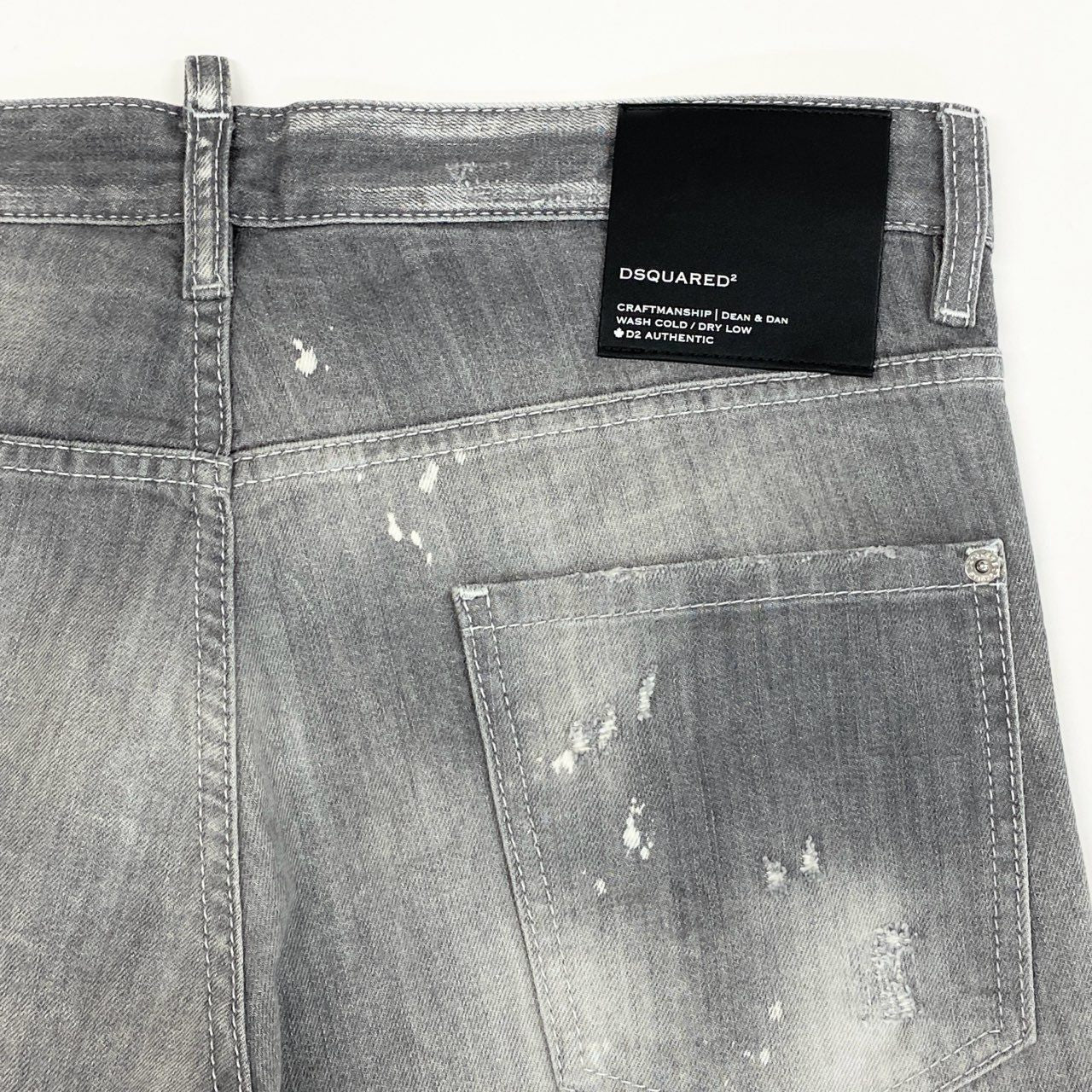 49L9 【美品】DSQUARED2 ディースクエアード COOL GUY JEAN ストレッチ デニム ウォッシュ ダメージ加工 S71LB1147 S30260 50サイズ グレー メンズo07t