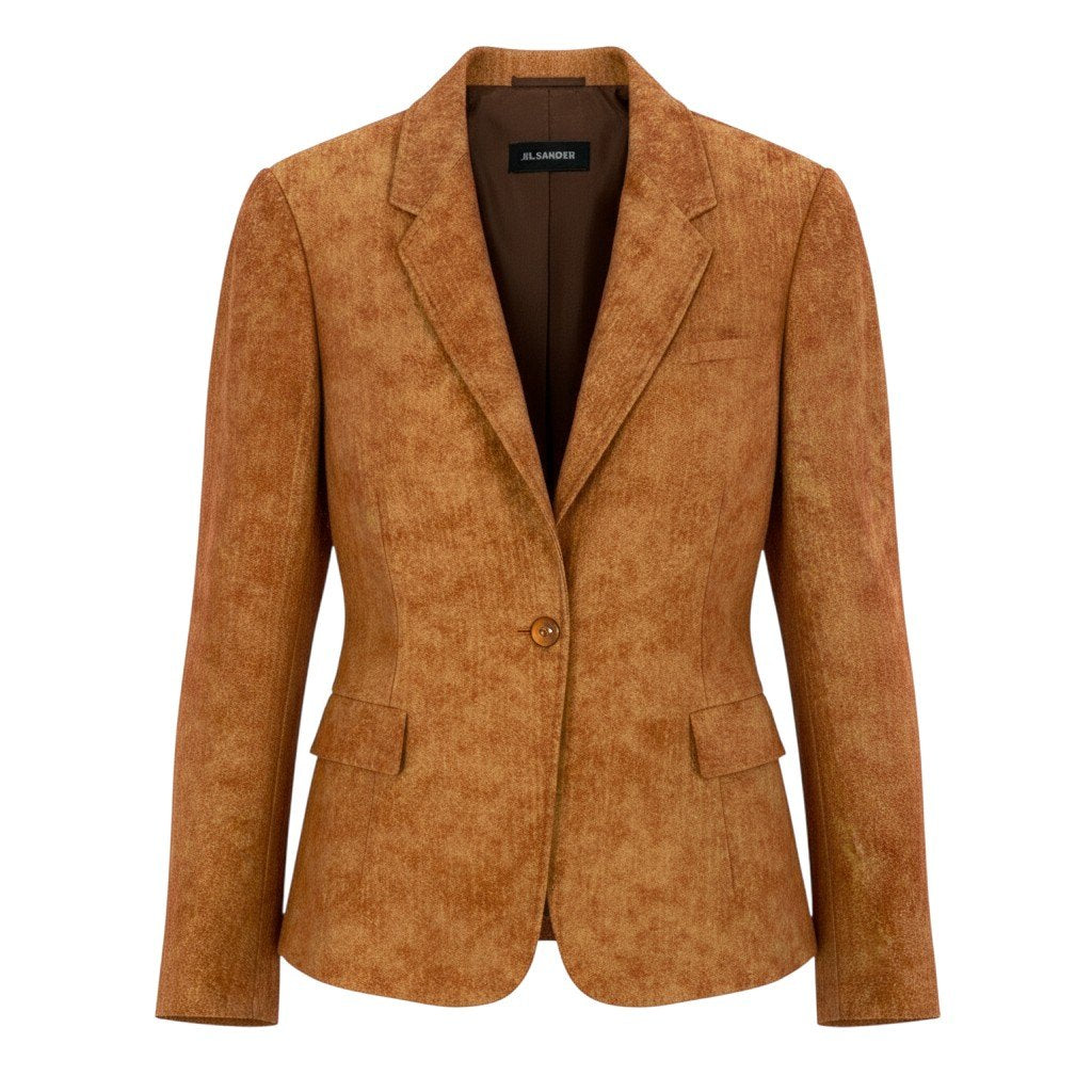 Ee19 JILSANDER テーラードジャケット ウールジャケット イタリア製 34サイズ オレンジ レディース 女性用u02t