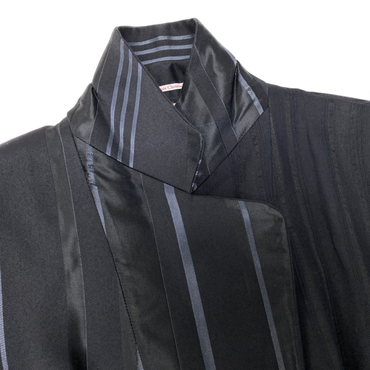 1j20 【美品】Christian Lacroix クリスチャンラクロア テーラードジャケット ブレザー 切替デザイン パッチワーク 40サイズ ブラック レディース 女性用u02t