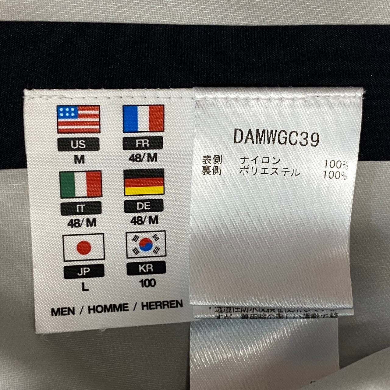 16e7 DESCENTE デサント オルテライン クレアス ハードシェルジャケット ナイロンジャケット アウター DAMWGC39 Lサイズ ブラック ナイロン100％ メンズ 男性用t18r