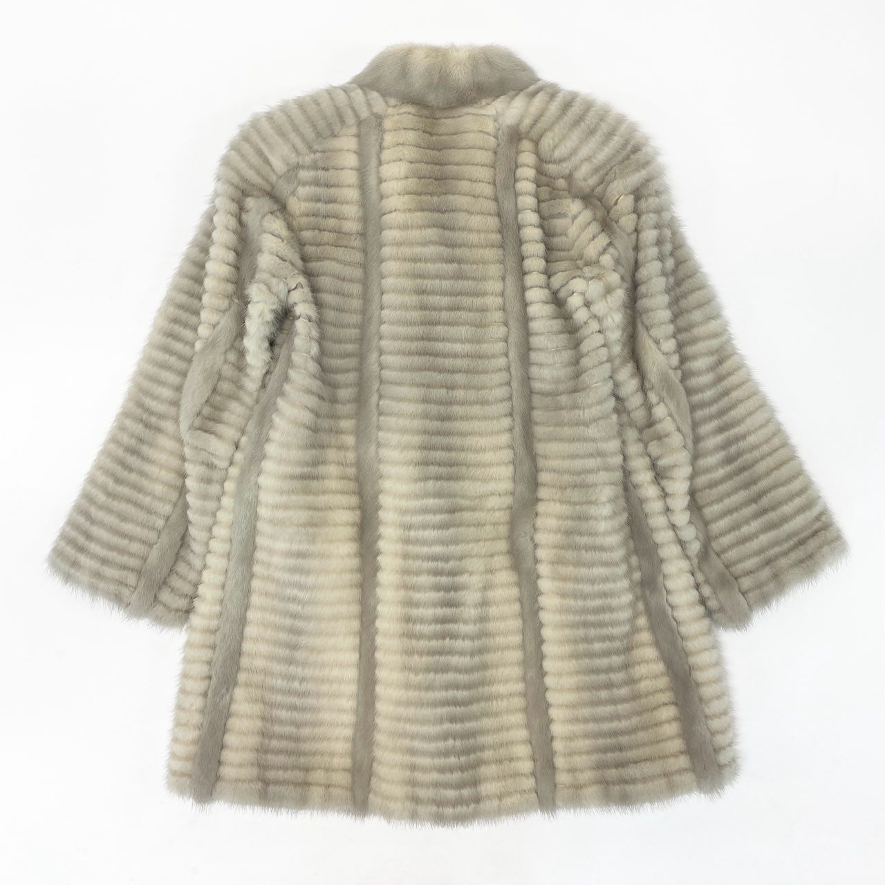 36k28 Moonbat ムーンバット サファイアミンク ミンクコート セミロングコート  最高級毛皮 MINK FUR 11 シルバーグレーu02t