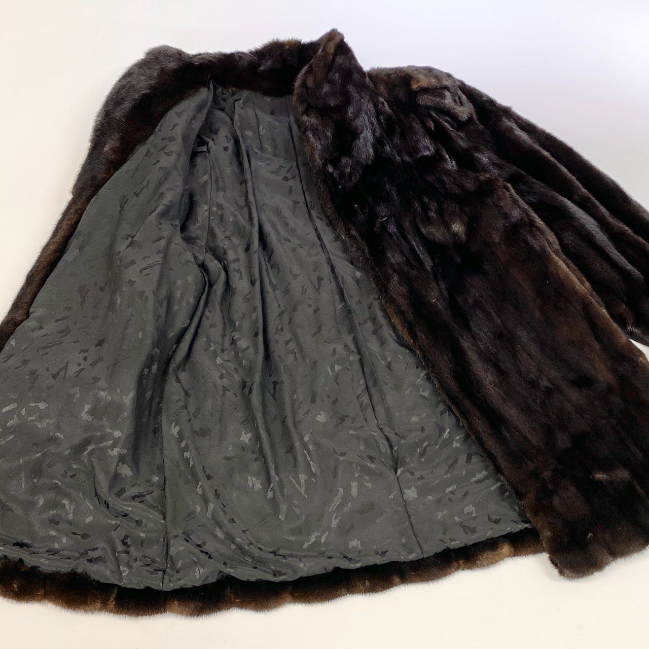 42k14【美品】BLACKGLAMA ブラックグラマ 毛皮コート ファーコート ミンクファー Aライン ブラウン レディースu02t