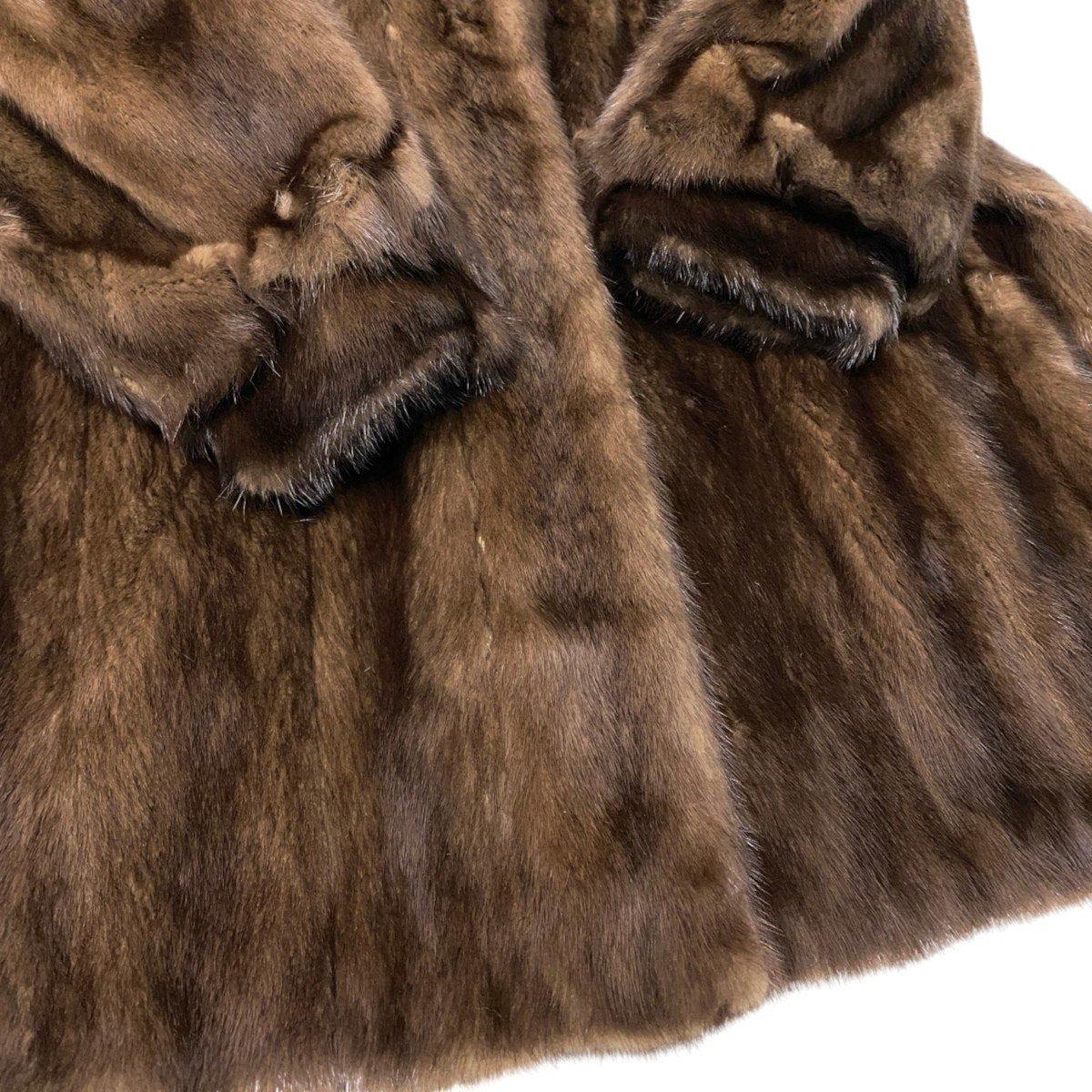 64h19 SAGA MINK サガミンク 銀サガ デミバフミンク ミンクコート ロングコート FREE ブラウン ミンクファー Mink Fur Coatu02t