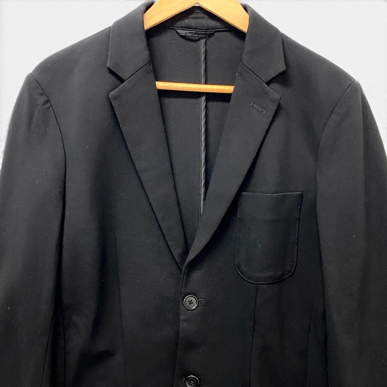 60f17 ARMANI EXCHANGE アルマーニエクスチェンジ テーラードジャケット アンコンジャケット ストレッチ サイズM ブラック メンズ 紳士服o07t