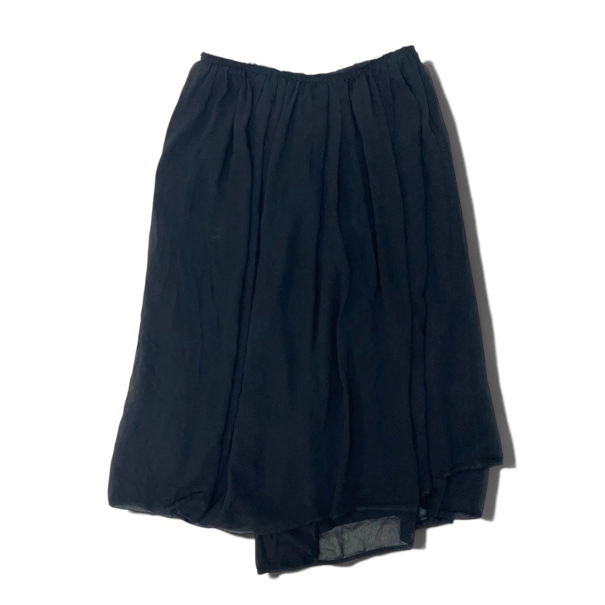 Ah1 COMME des GARCONS GIRL AD2014 シフォンスカート 変形スカート 日本製 XSサイズ ブラック ポリエステル100％ レディース 女性用ta2