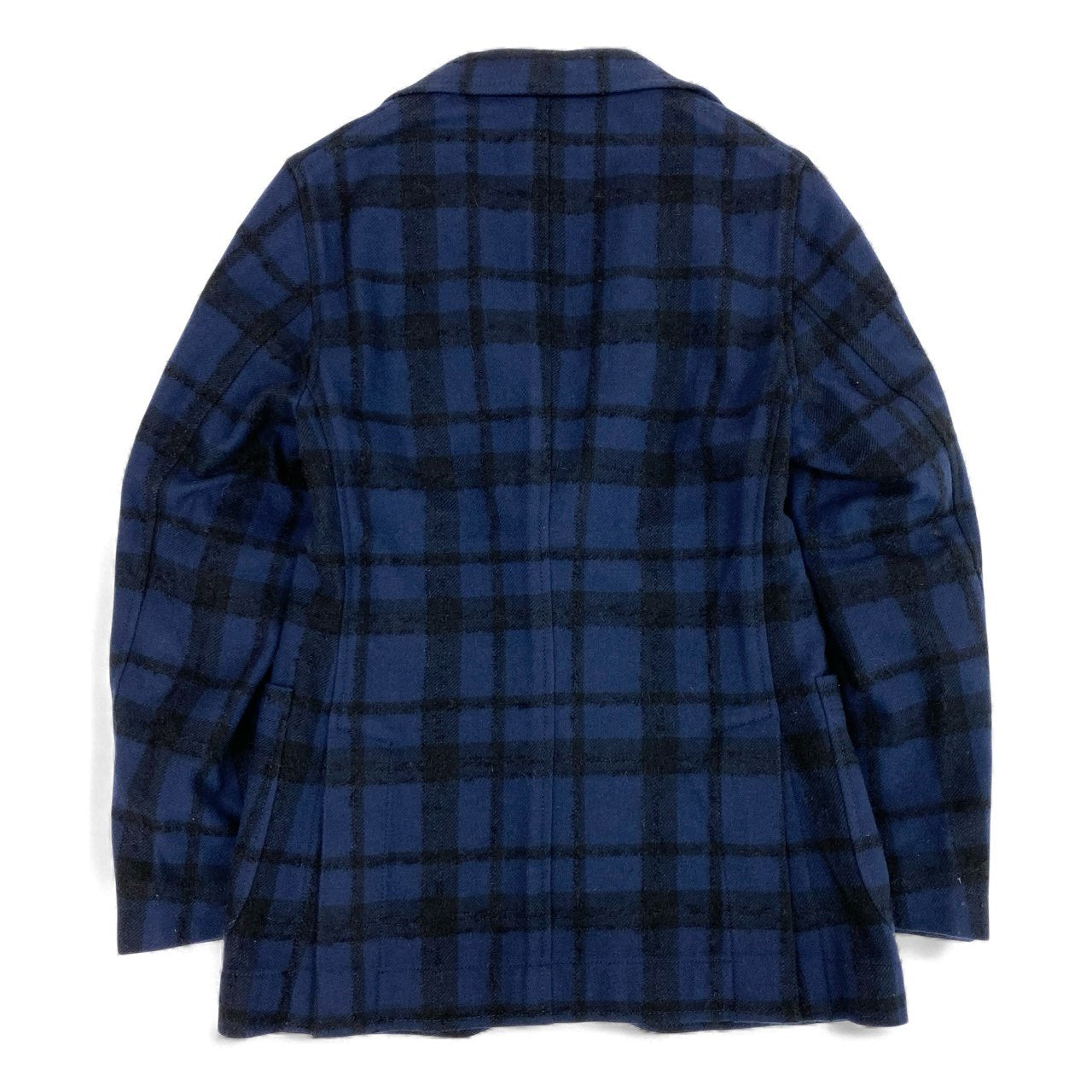 7L5【美品】THE GIGI ザジジ ANGIE MI テーラードジャケット シングルジャケット チェック柄 イタリア製 42サイズ ネイビー ブラック メンズu02t