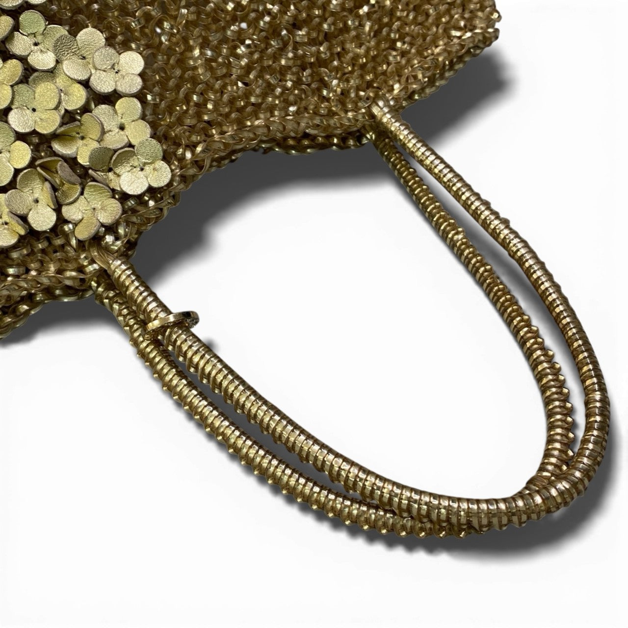 Db23 ANTEPRIMA アンテプリマ フラワー ワイヤーバッグ ハンドバッグ 花柄 レディース 女性鞄 ゴールドu02t