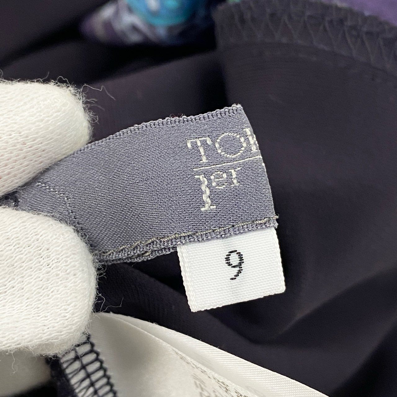 56k27 TOKUKO 1er VOL トクコプルミエヴォル 長袖ワンピース ロングワンピース Aライン 伸縮ストレッチ 9 パープル レディースu02t