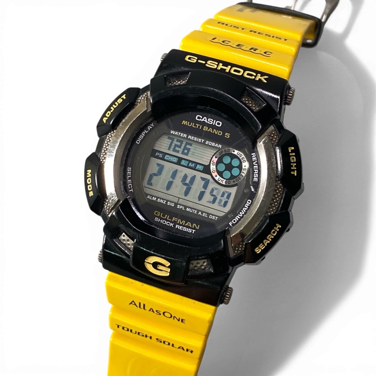 c23 【稼働品】CASIO G-SHOCK カシオ Gショック GW-9102K イエロー 腕時計イルクジ ガルフマン2009 メンズ デジタルウォッチk02i