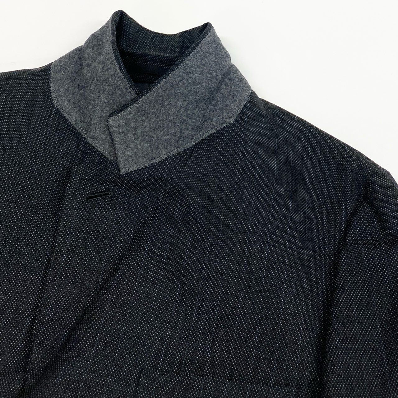 Ab10【極美品】COMME des GARCONS HOMME PLUS コムデギャルソンオムプリュス 2004 テーラードジャケット ピンストライプ 日本製 PN-J028 Sサイズ グレー メンズ 男性用k02i