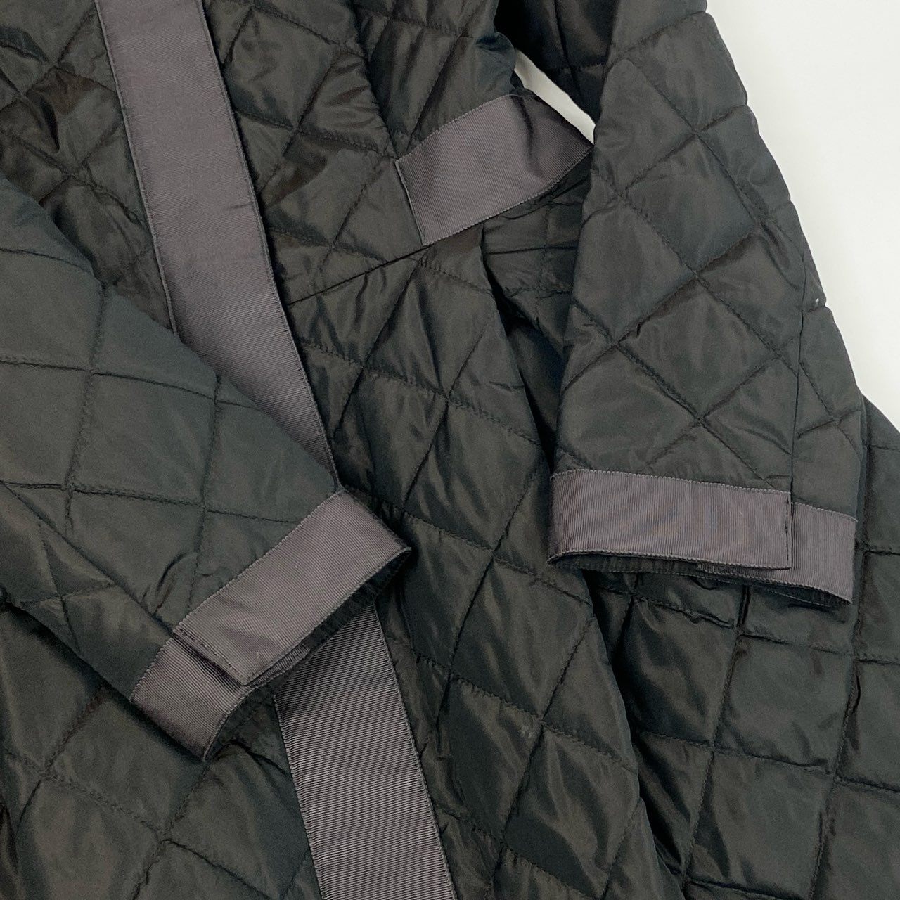 34j27《美品》 Rene ルネ TISSUE ロイヤルスウィート キルティングコート ロングコート 中綿 日本製 6438040 38 ダークブラウンo07t