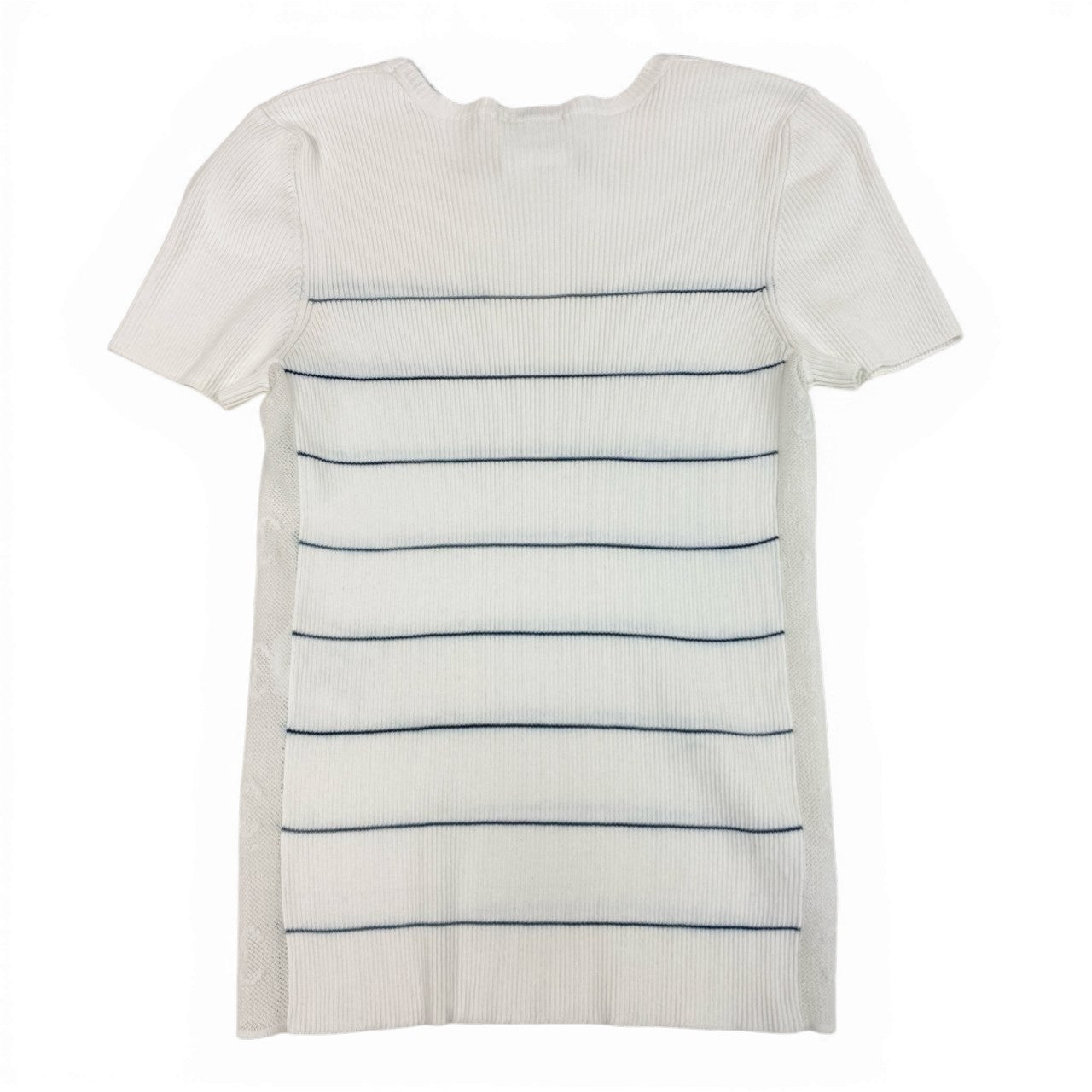 Cb19-2 CHANEL シャネル 2004年 P23260 ココマークデザイン サイドメッシュ 半袖ニット カットソー サイズ38 ホワイト レディース トップス 2ta1