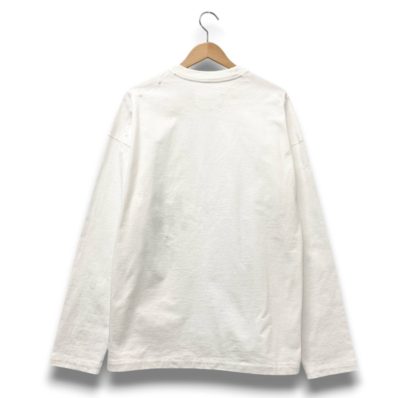83b26 JIL SANDER ジルサンダー 長袖Ｔシャツ カットソー トップス ワッペン Ｓ ホワイト系 コットン メンズu02t