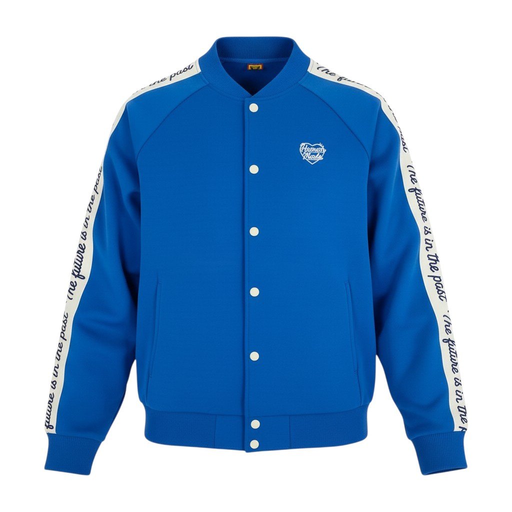 Ic2 HUMAN MADE ヒューマンメイド ロゴテープ ジャージブルゾン ジャケット サイズXXL ブルー メンズ アウターk02i