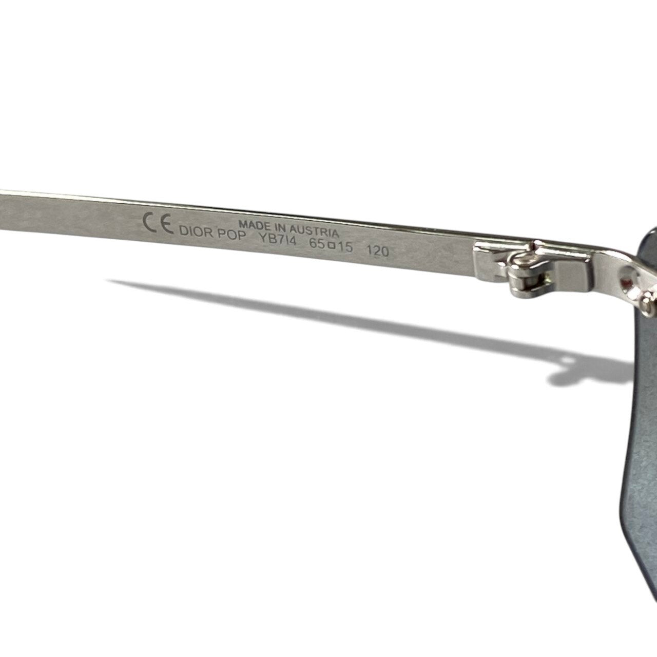 h12【美品】Christian Dior ストリートシック リムレスサングラス 星 65□15 120 グレー レディース 女性用ta1