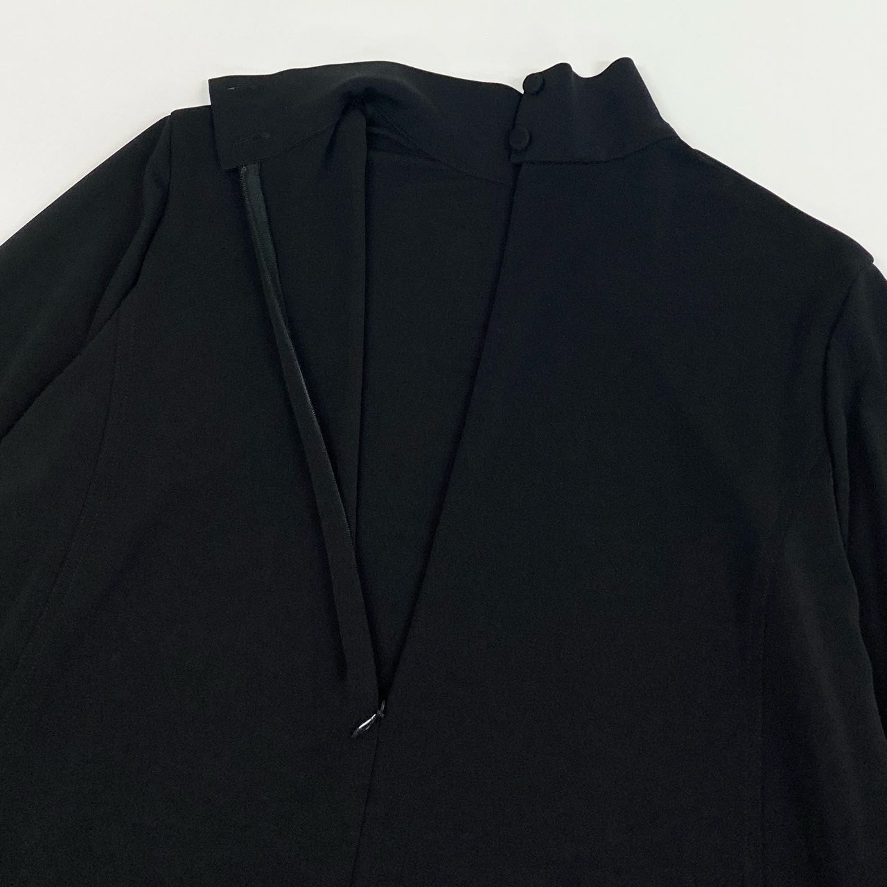 51b27 【美品】 TOKUKO 1er VOL トクコプルミエヴォル ハイネック ロングワンピース ロングスリーブ トランプ柄 フリンジ装飾 レディース 女性服 サイズ9 ブラックu02t