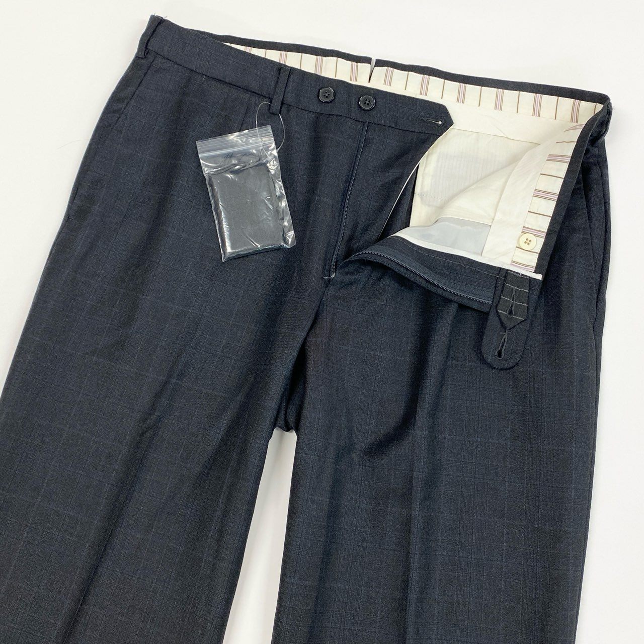 12i25 《美品》 Ermenegildo Zegna エルメネジルドゼニア TROFEO シングルスーツ セットアップ ビジネス 221224 サイズ52R グレー チェック ウール メンズ 大きいサイズu02t