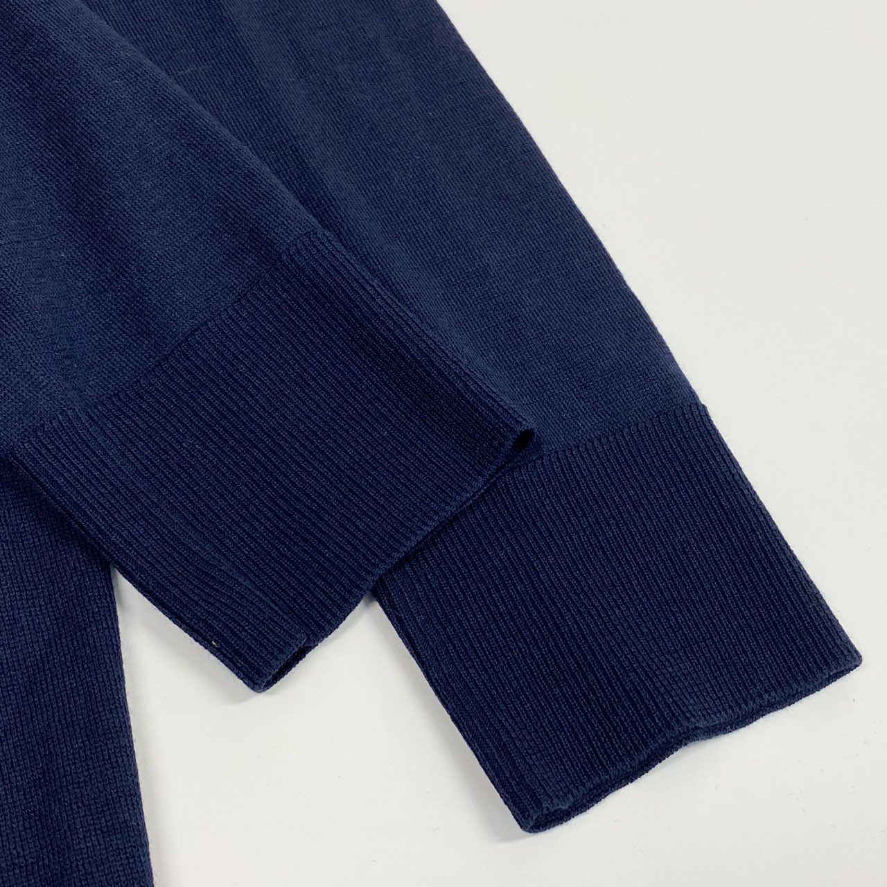 55L23 DIOR HOMME ディオール オム 20年製 Crack Embroidery Logo Knit 薄手変形ニットセーター トップス 023M654AT090 XSサイズ ネイビー メンズo07t