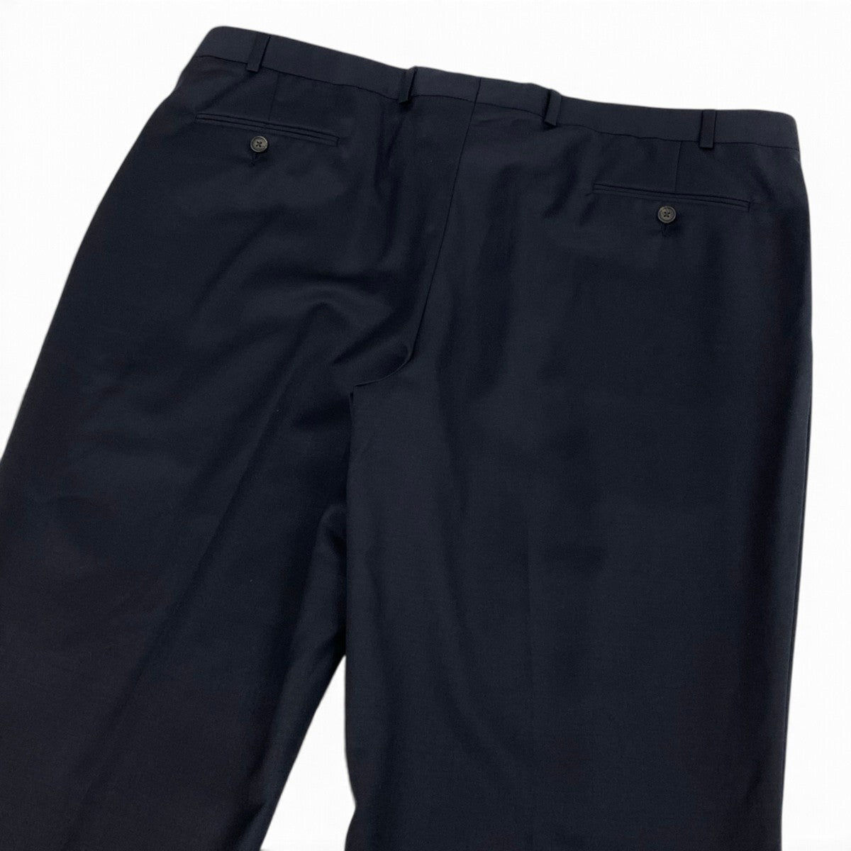 62j5 【美品】LAUREN RALPH LAUREN ローレンラルフローレン 大きいサイズ スーツセットアップ テーラードジャケット スラックスパンツ 50Lサイズ ネイビー ウール100％ メンズ 男性用u02t