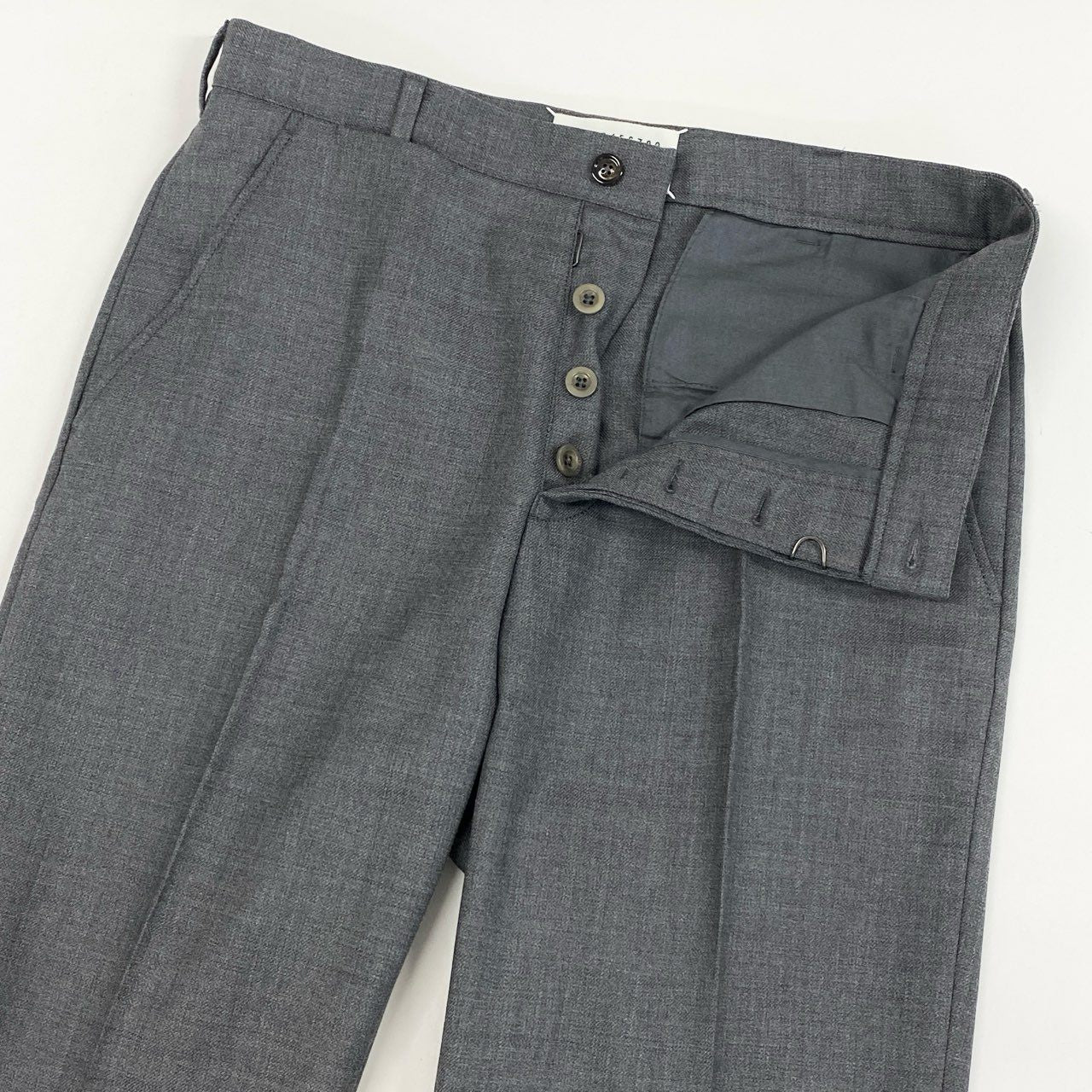 35i9 Maison Martin Margiela メゾンマルタンマルジェラ スラックスパンツ ボトムス トラウザー S30KA0259 46 グレー ウール メンズk02i