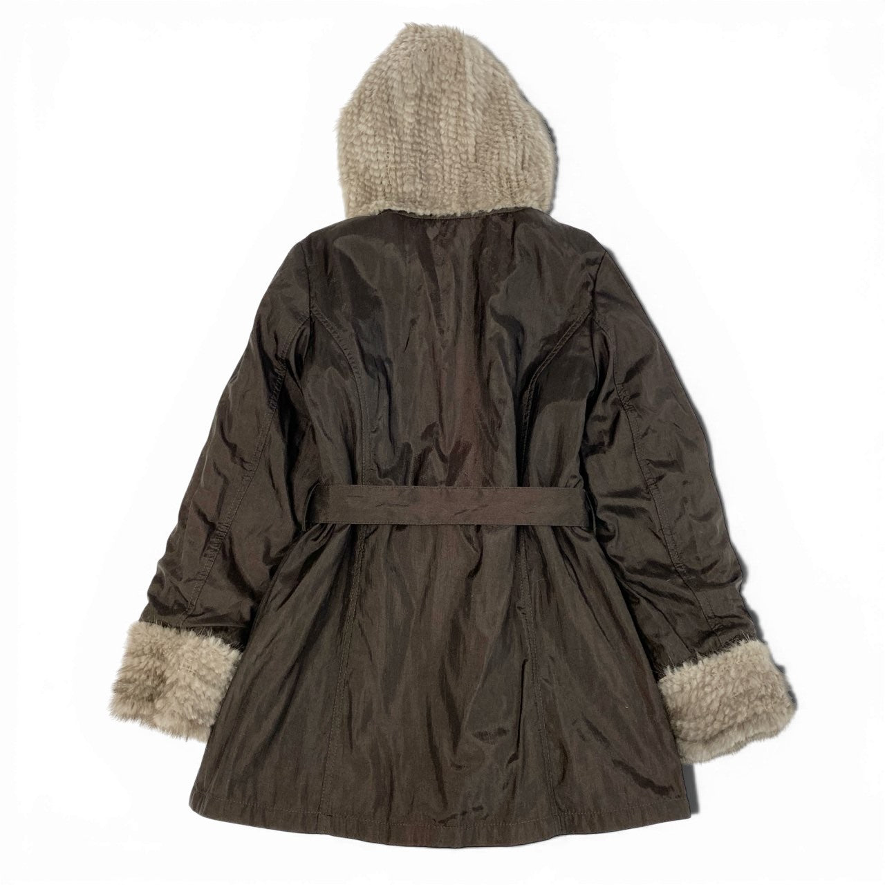 84b3 スペイン製 サファイアミンク フード付 リバーシブルコート サイズ38 シルバーグレー 本毛皮 Sapphire Mink Fur Coatt18r