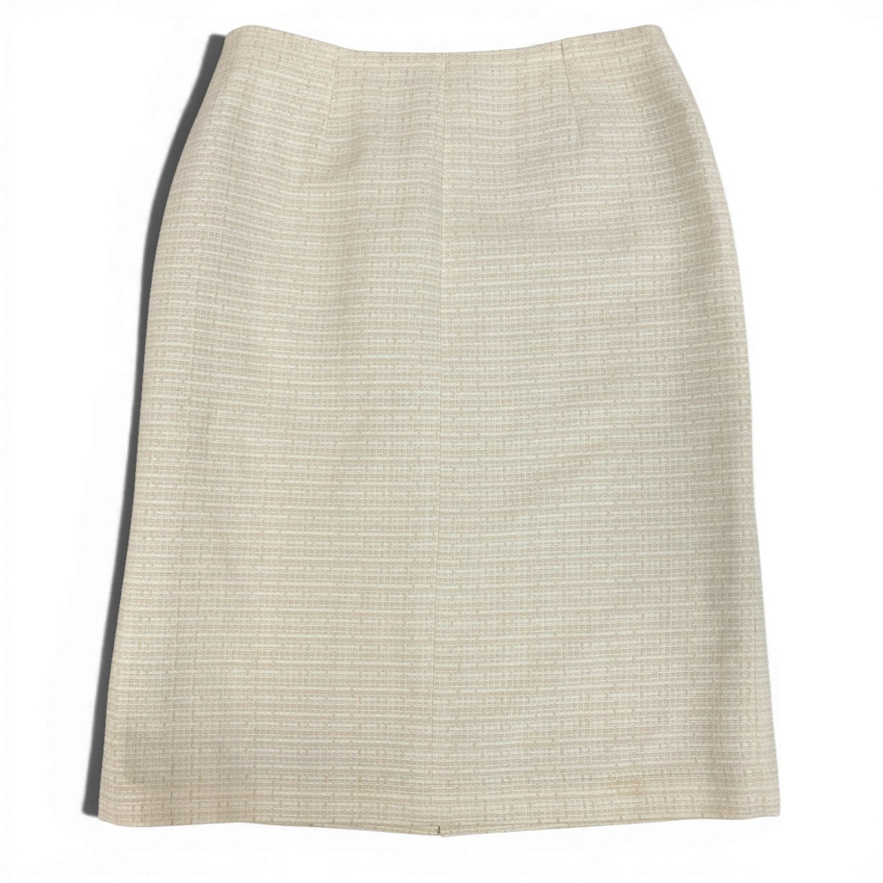 Ib26 《美品》 Salvatore Ferragamo サルヴァトーレフェラガモ ガンチーニターンロック ツイードスカート 38 アイボリー レディースu02t