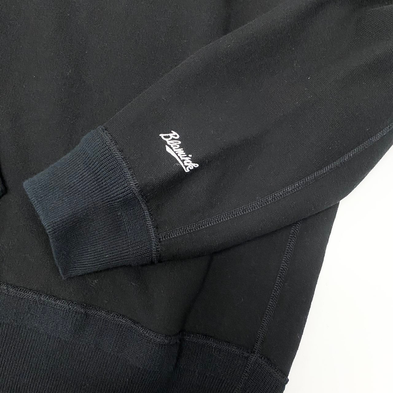 20d30 BLAMINK ブラミンク 吊裏毛ロゴロングスリーブプルオーバー スウェット トップス  7912-222-0034 サイズ1 ブラック コットン100％ レディース 女性服u02t