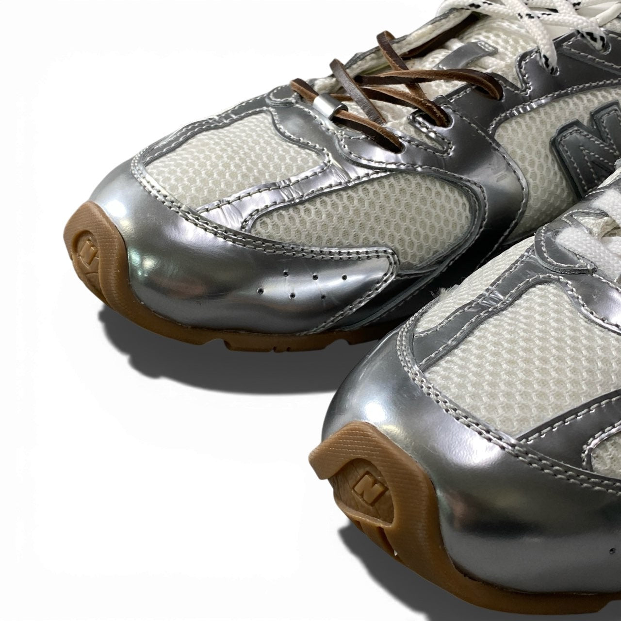 b2 miu miu × NEW BALANCE ミュウミュウ ニューバランス 530SL ローカットスニーカー サイズ43 シルバー メンズ 男性用 靴 スニーカーk02i