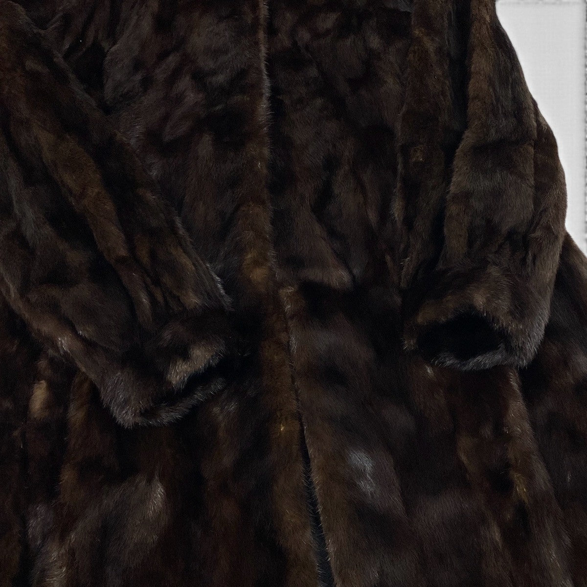 30j7 TOGU マホガニーミンク ロングコート サイズ13 ブラウン 本毛皮 Mink Fur Long Coat リアルファーt18r