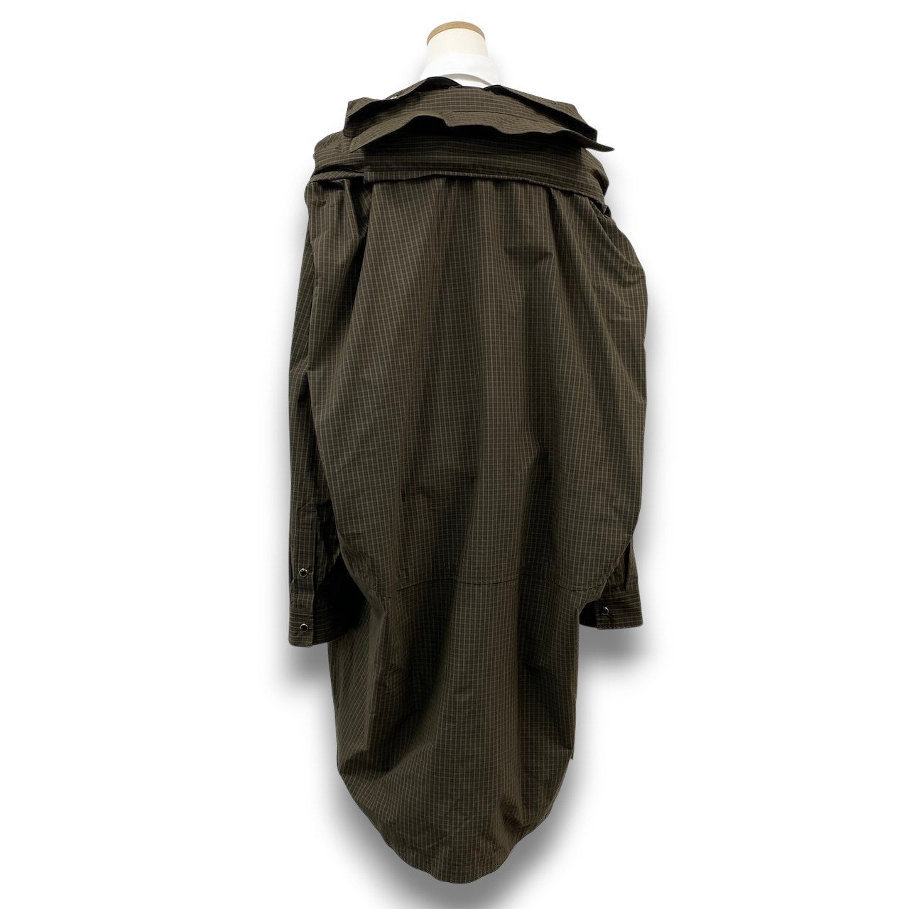 c24 定価￥71,500 Maison Mihara Yasuhiro メゾンミハラヤスヒロ 25AW ショールレイヤード シャツドレス Dress サイズ38 ブラウン ワンピースt18r