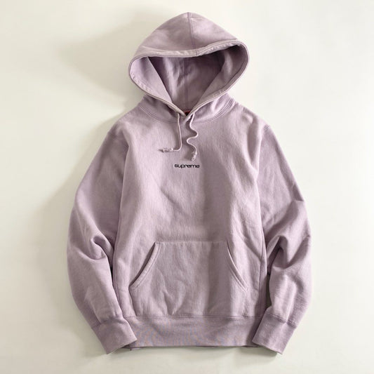 14e22 SUPREME シュプリーム  18FW Trademark Hooded Sweatshirt プルオーバー フーディ パーカー ロゴ刺繍 Sサイズ パープル コットン