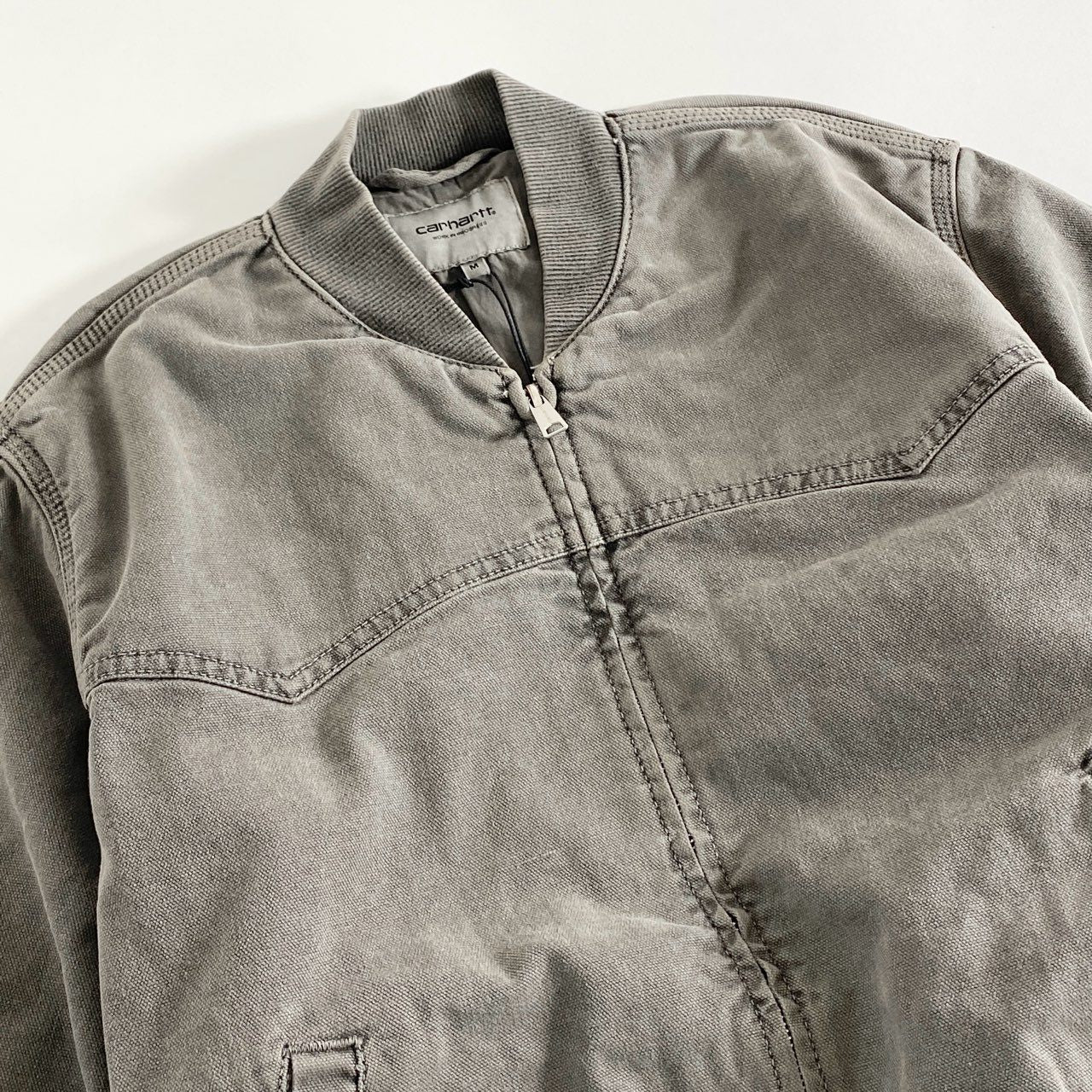 57e12 《未使用保管品》 タグ付 Carhartt WIP カーハート ダブルアイピ― SANTA FE BOMBER サンタフェボンバー ジャケット ブルゾン I030284 Mサイズ ブラック グレー コットン