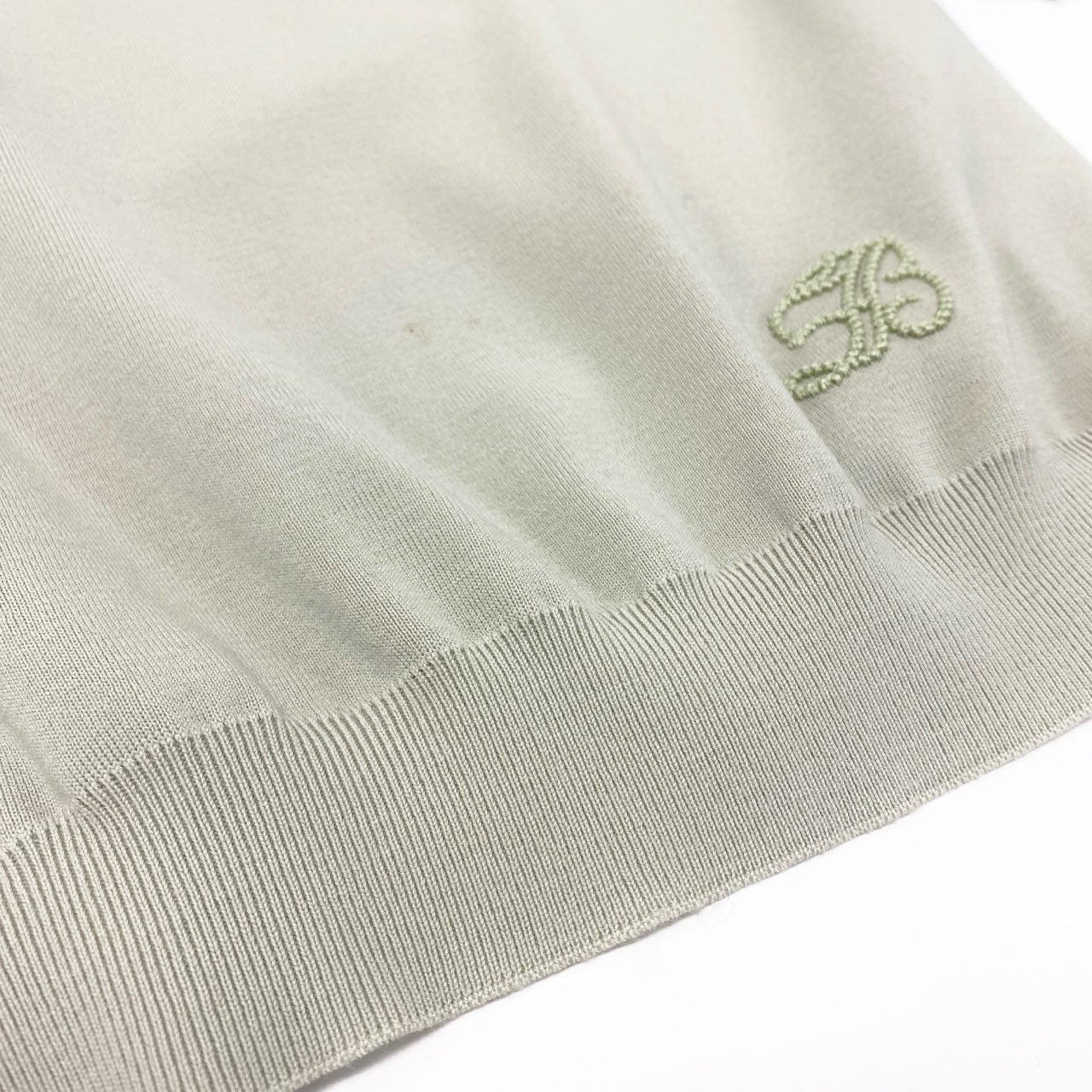 21k11 FOXEY フォクシー Plaisir プレジール 銀座本店限定カラー 半袖 ニットセーター レディース 女性用 40 パールグリーン ウール100％u02t