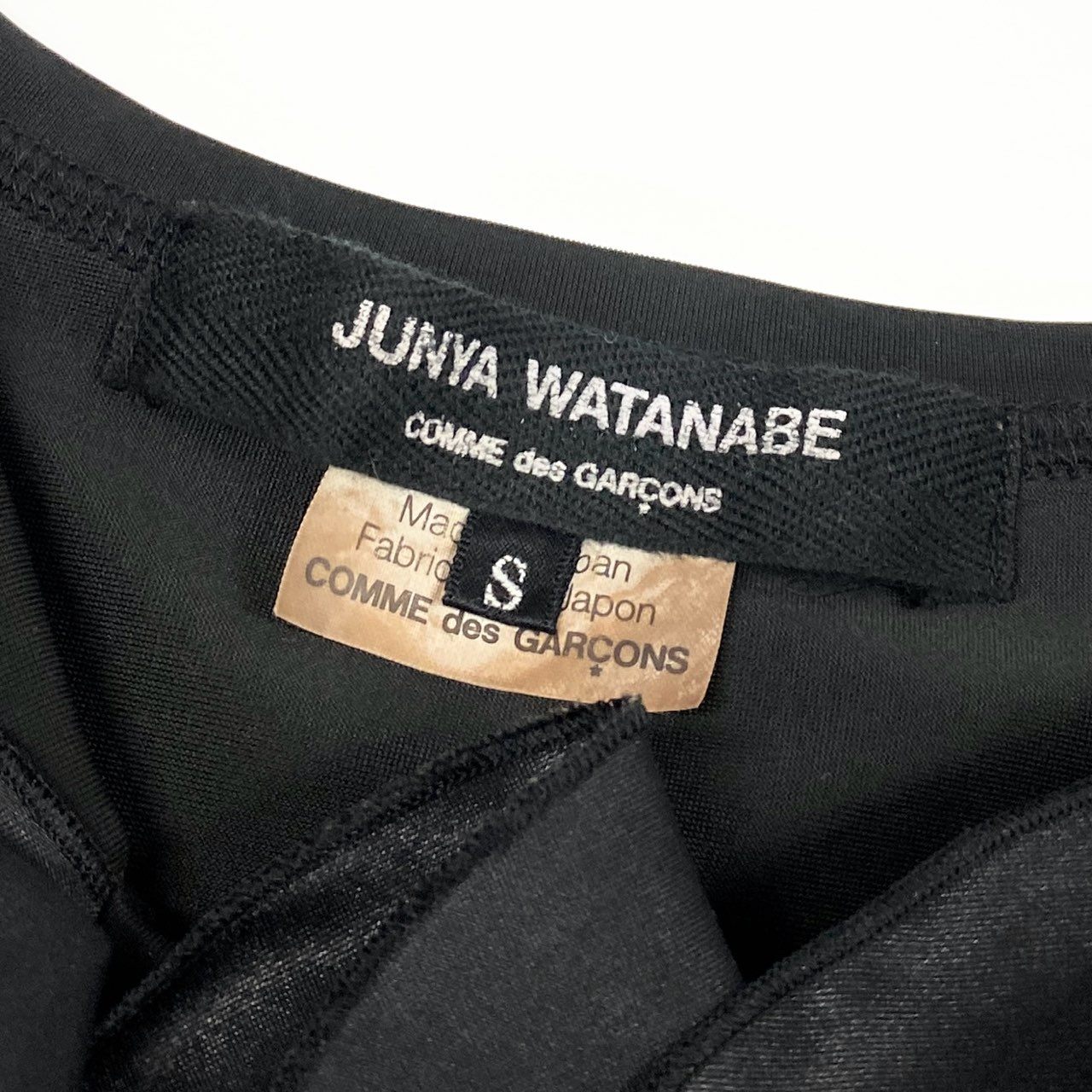 Ad7 JUNYA WATANABE COMME des GARCONS コムデギャルソン AD2006 フリルデザイン Tシャツ サイズS ブラック レディース トップスta1