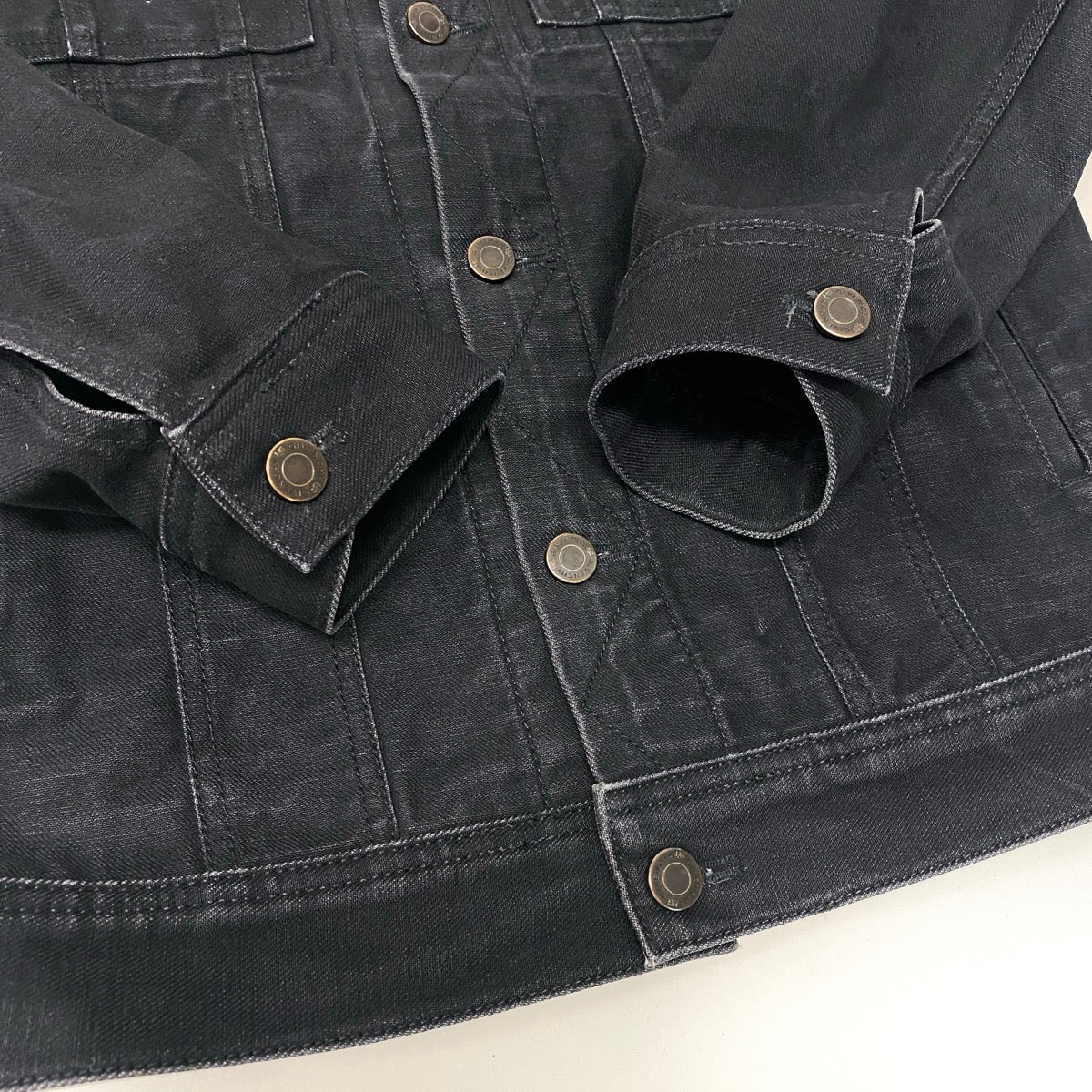 Mh1 GIVENCHY 2013AW マリア デニムジャケット Mサイズ ブラック メンズ 男性用u02t