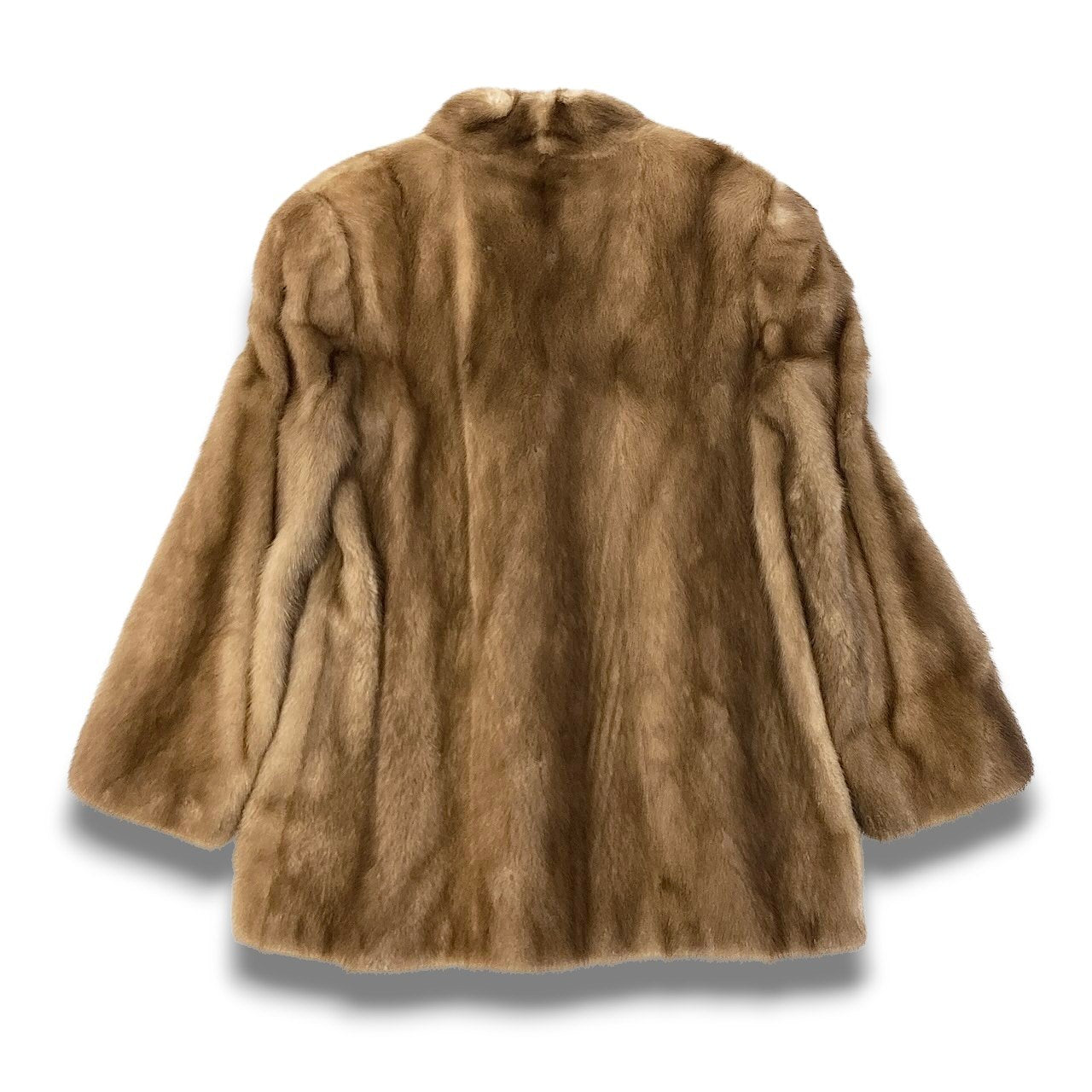 48c18 FUR FLASH パステルミンク ファーコート サイズ11 茶系 本毛皮 Pastel Mink Fur Coat 毛質◎t18r