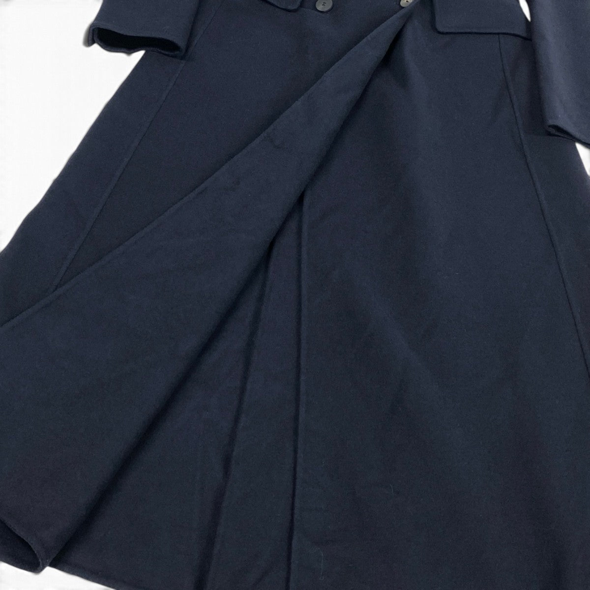 Ej21 【未使用タグ付】 Christian Dior クリスチャンディオール 2019aw ダブルブレスト ロングコート 940M25A0005 サイズ36 ネイビー カシミヤ100％ レディースu02t