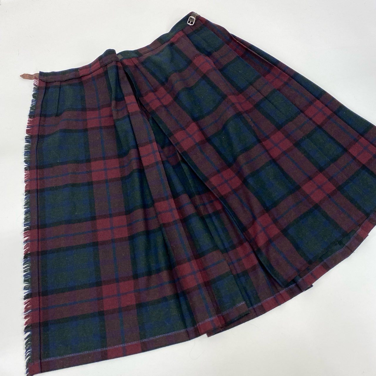 23L8 O’NEIL OF DUBLIN オニールオブダブリン 定番 チェック柄 巻きスカート ロングスカート クリップ付き 12 レッド グリーン レディース 女性用u02t