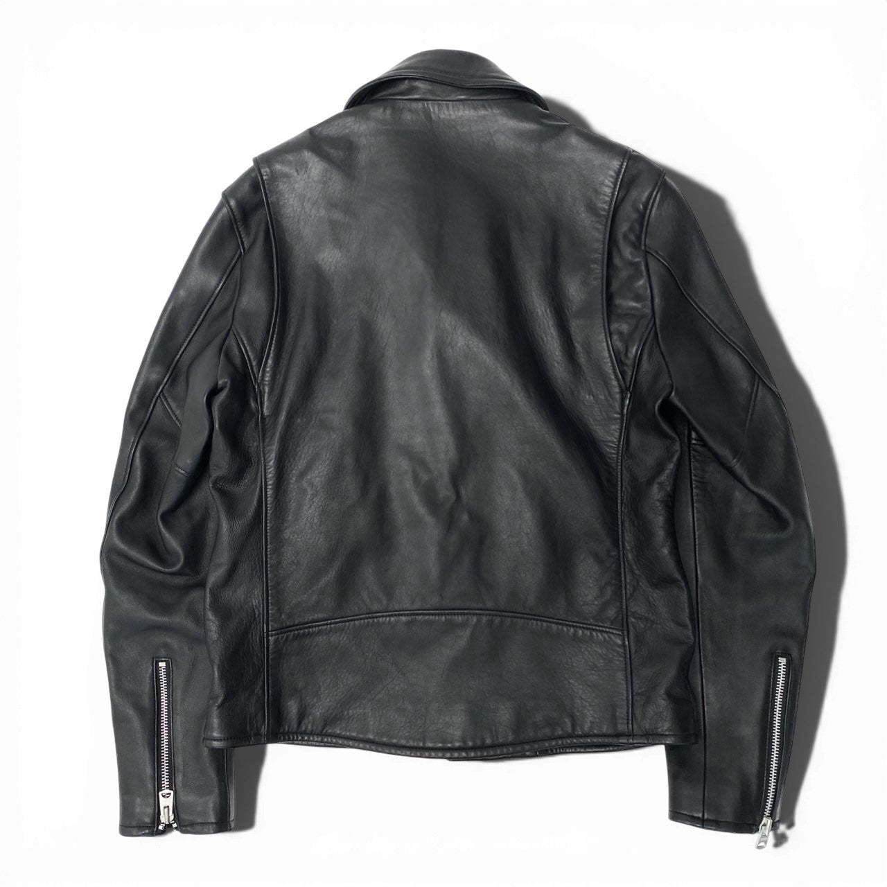 61b4  JACKROSE ジャックローズ ラムレザー ダブルライダースジャケット サイズ5 XL ブラック 羊革 シープスキン バイカーt18r