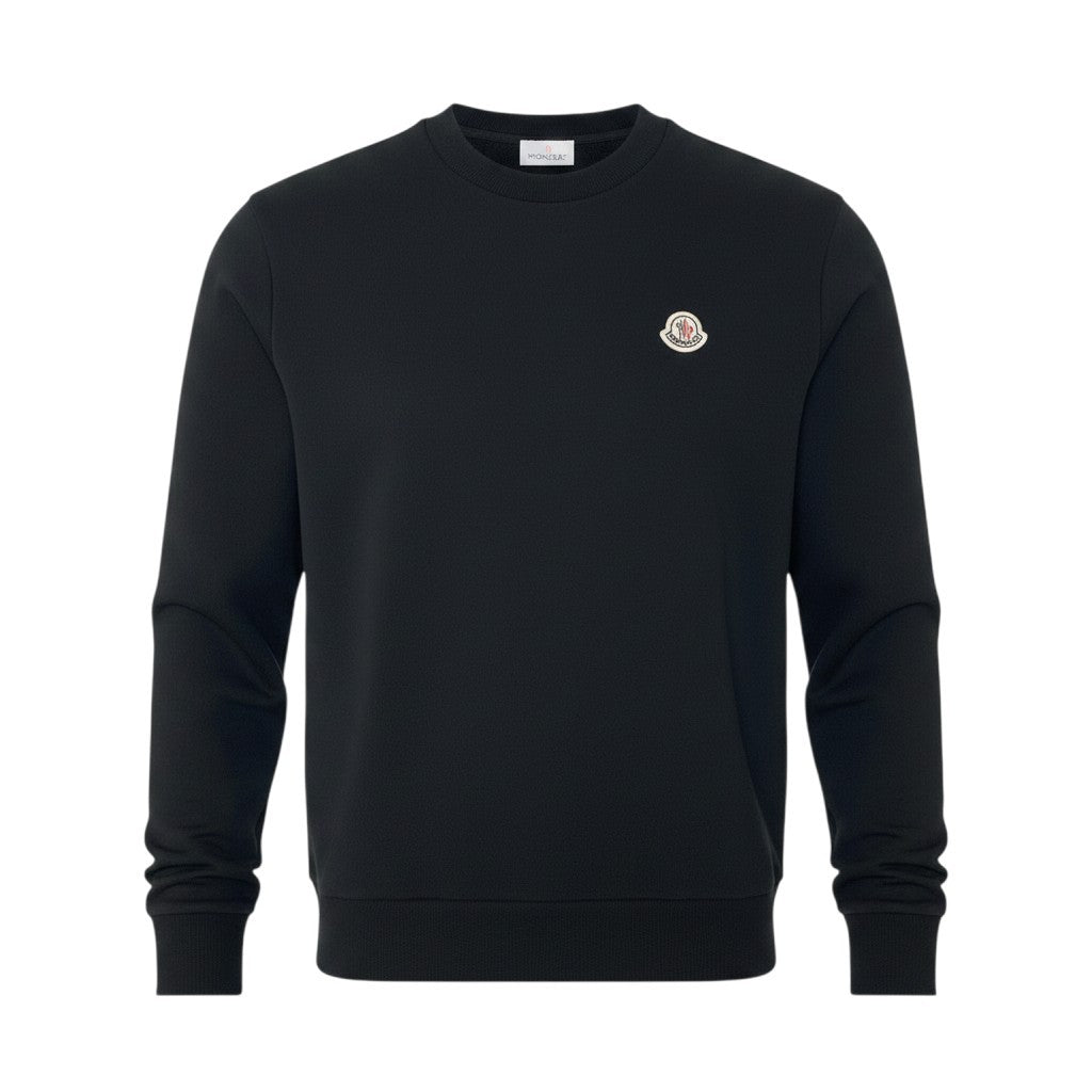 Mf18《美品》 MONCLER モンクレール アイコンワッペン スウェットシャツ Icon Patch Sweatshirt サイズM ブラック トレーナーt18r