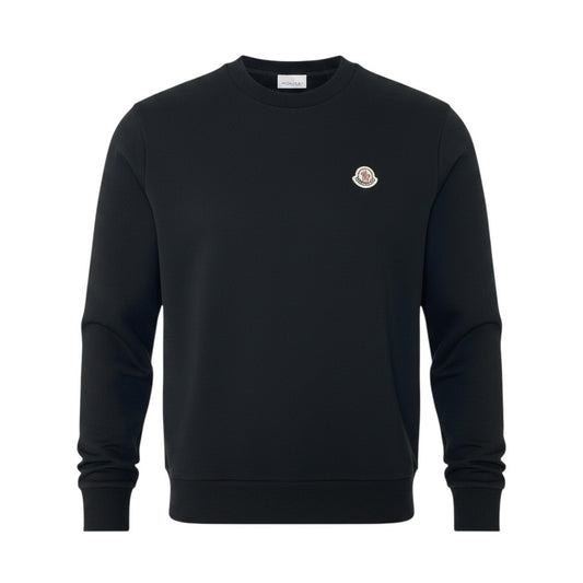 Mf18《美品》 MONCLER モンクレール アイコンワッペン スウェットシャツ Icon Patch Sweatshirt サイズM ブラック トレーナーt18r